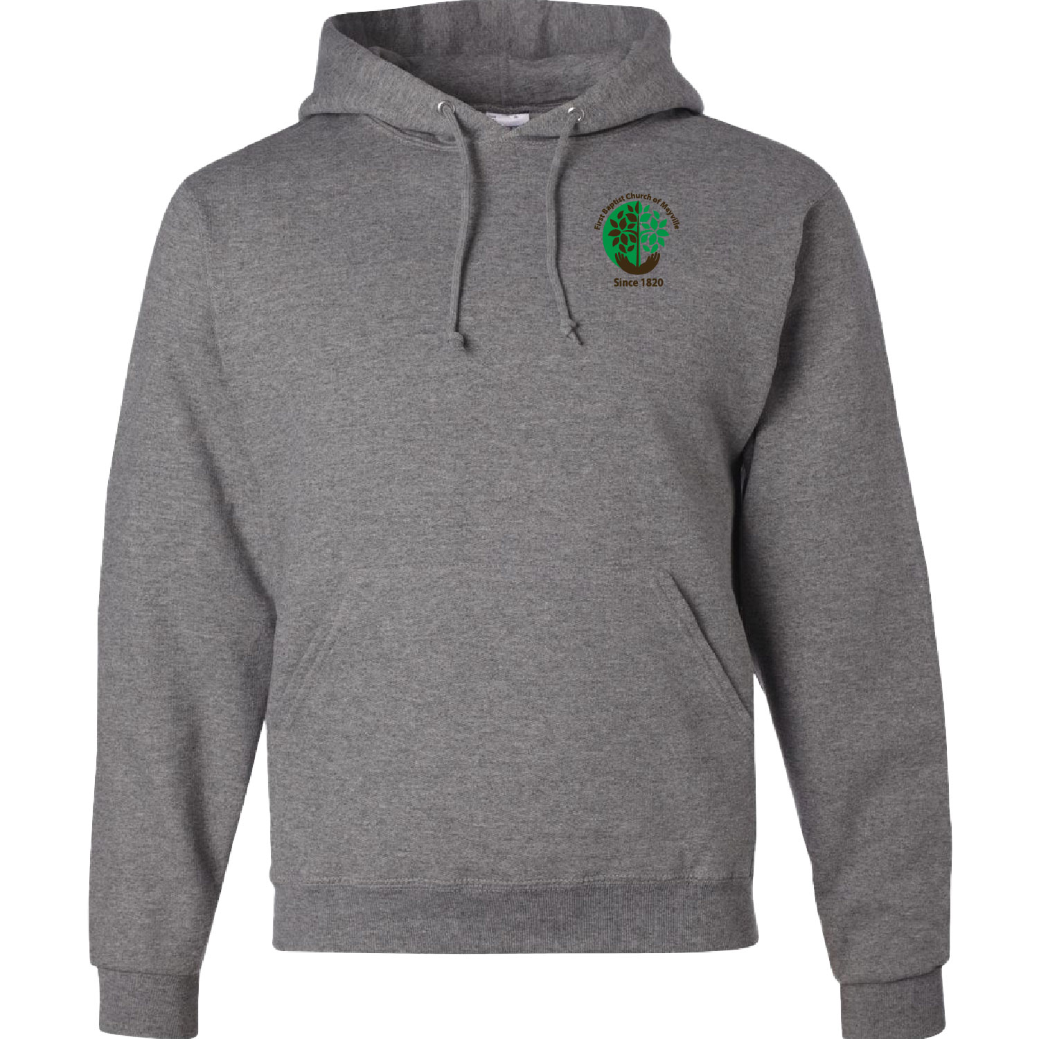 First Baptist Church of Mayville Cotton Hooded Sweatshirt- EMBROIDERED – Oxford product image