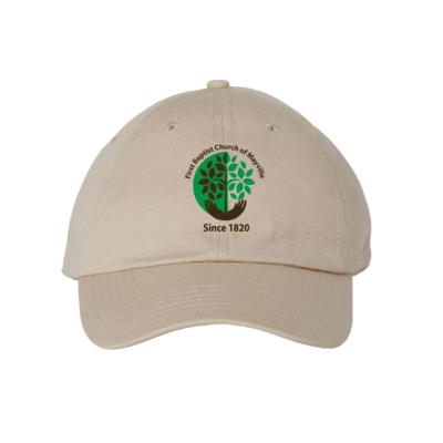 First Baptist Curch of Mayville – Unstructured Cap EMBROIDERED – Stone product image