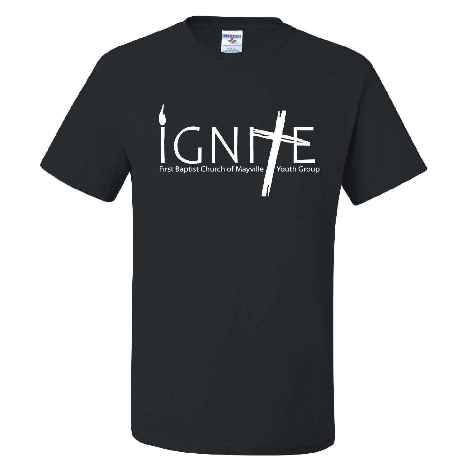 First Baptist Church of Mayville -Youth Group- Short Sleeve Shirt - Printed - Black