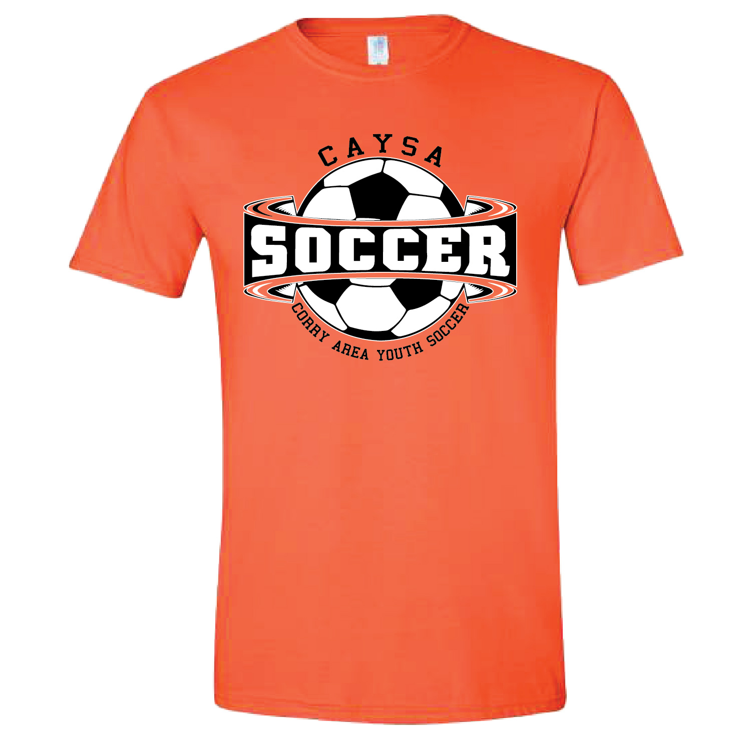 Corry Youth Soccer – Cotton Short Sleeve Shirt – Orange product image