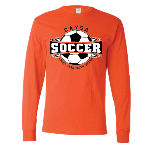 Corry Youth Soccer - Cotton Long Sleeve Shirt - Orange
