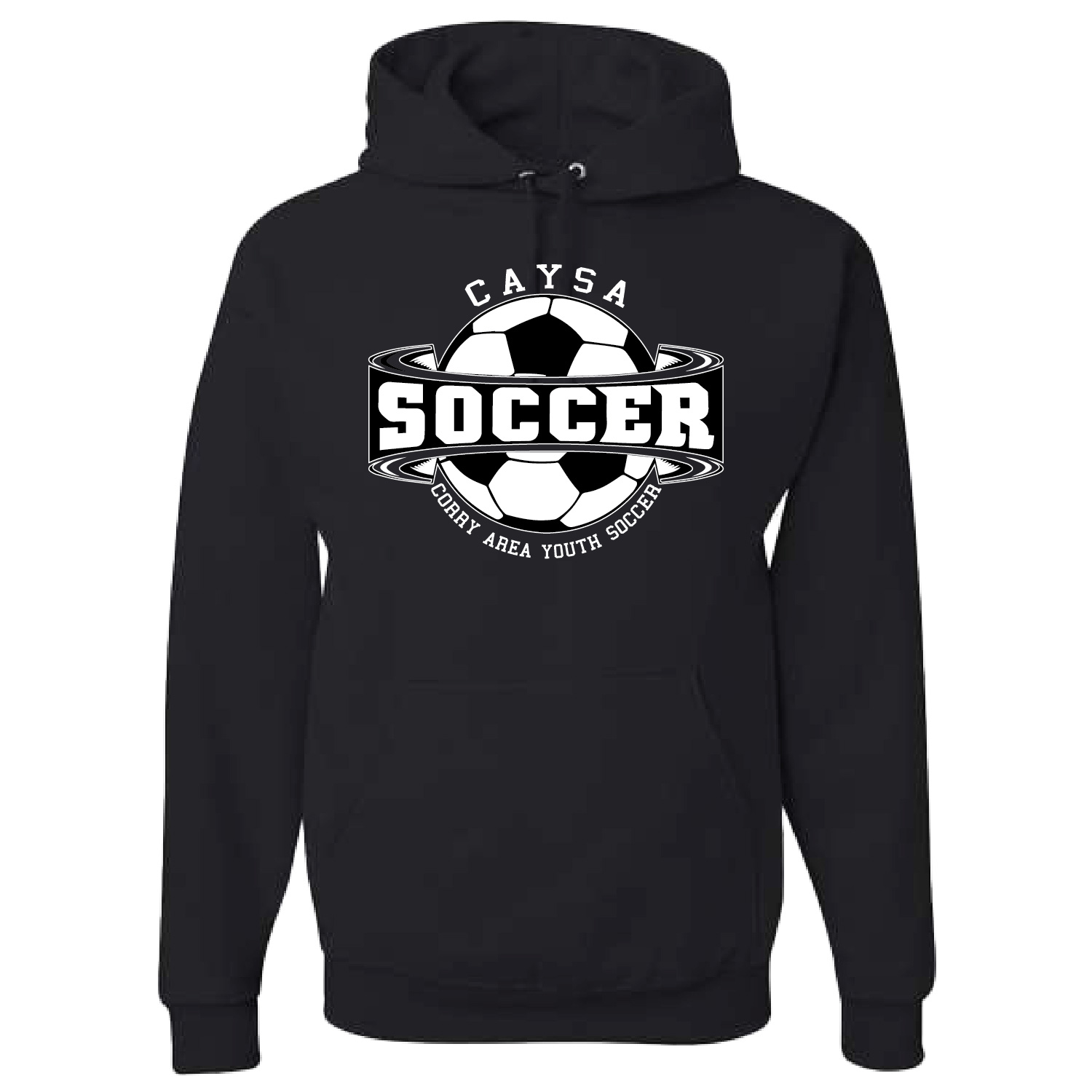 Corry Youth Soccer – Cotton Hooded Sweatshirt – Black product image
