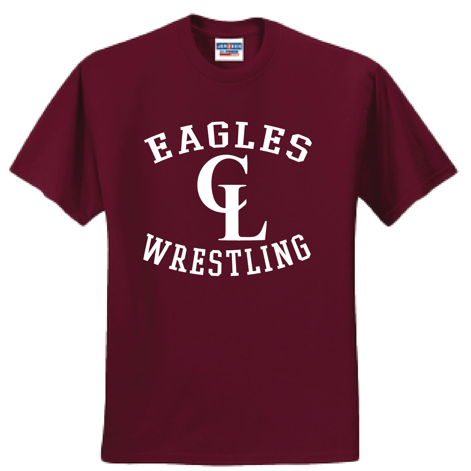 Clake Wrestling – Cotton Short Sleeve Shirt – Maroon product image