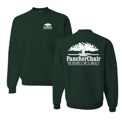 Fancher Chair Company – Cotton Crewneck Sweatshirt- Forest Green product image