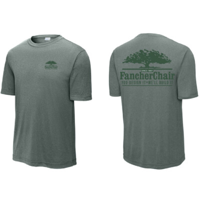 Fancher Chair Company – Poly Short Sleeve Shirt – Gray Concrete Heather product image