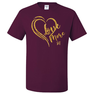 Love More Paula Troutman Fundraiser – Maroon – Gold Glitter Print product image