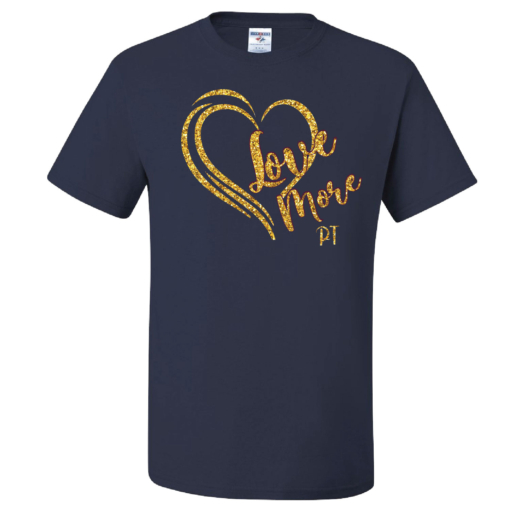 Love More Paula Troutman Fundraiser - Navy - Gold Glitter Print