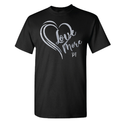 Love More Paula Troutman Fundraiser – Black – Silver Glitter Print product image