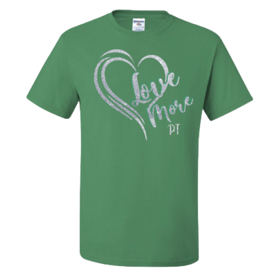 Love More Paula Troutman Fundraiser – Green – Silver Glitter Print product image