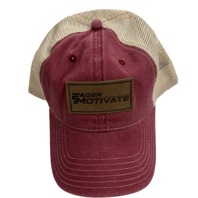 E2M – Mesh Back Cap With Patch-Red product image