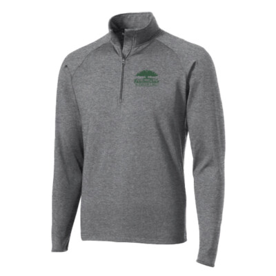 Fancher Chair Company – Men’s Stretch 1/4-Zip Pullover – Charcoal Gray Heather Embroidered product image