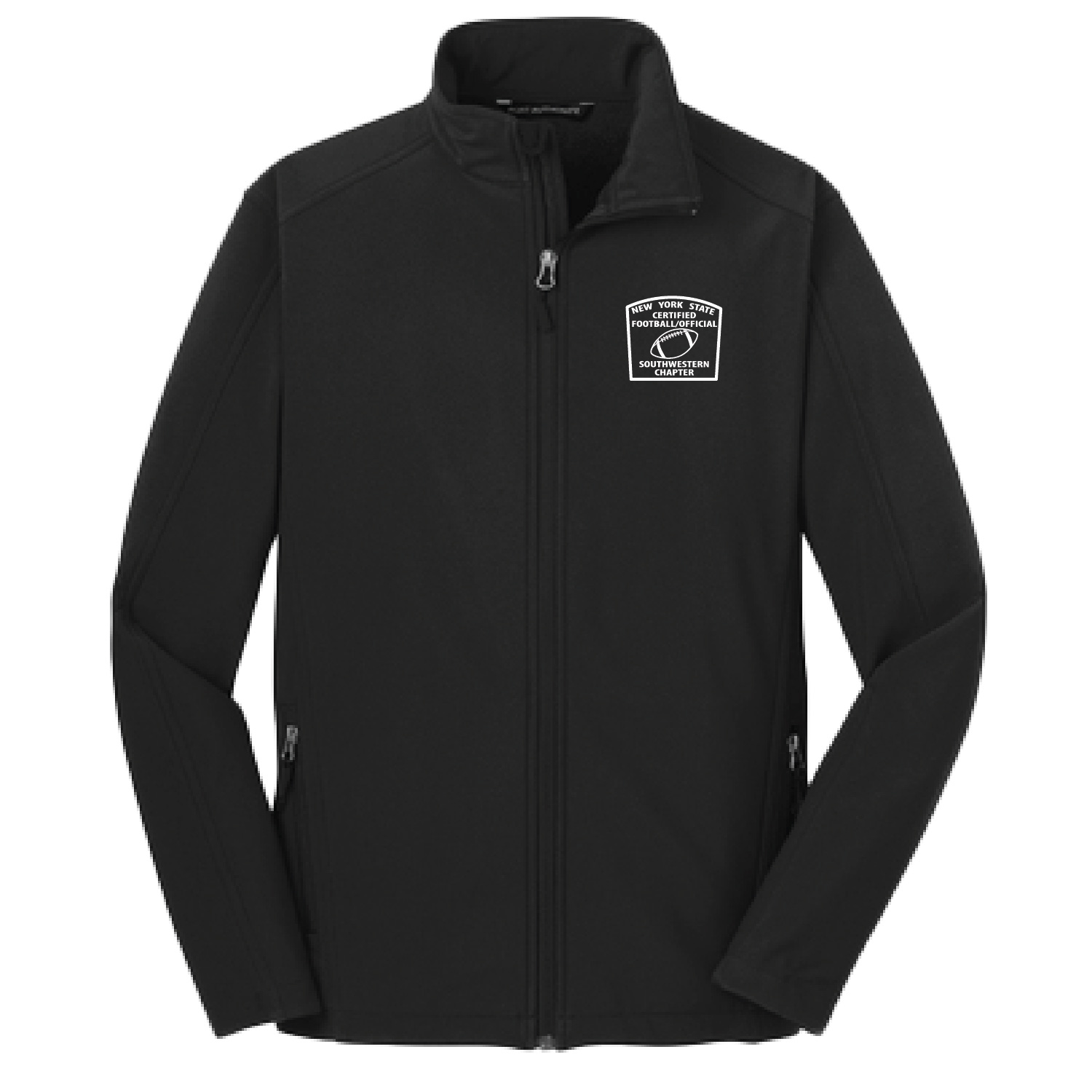NYS Certified Football Official Apparel- Black Soft Shell Jacket- Emb. product image