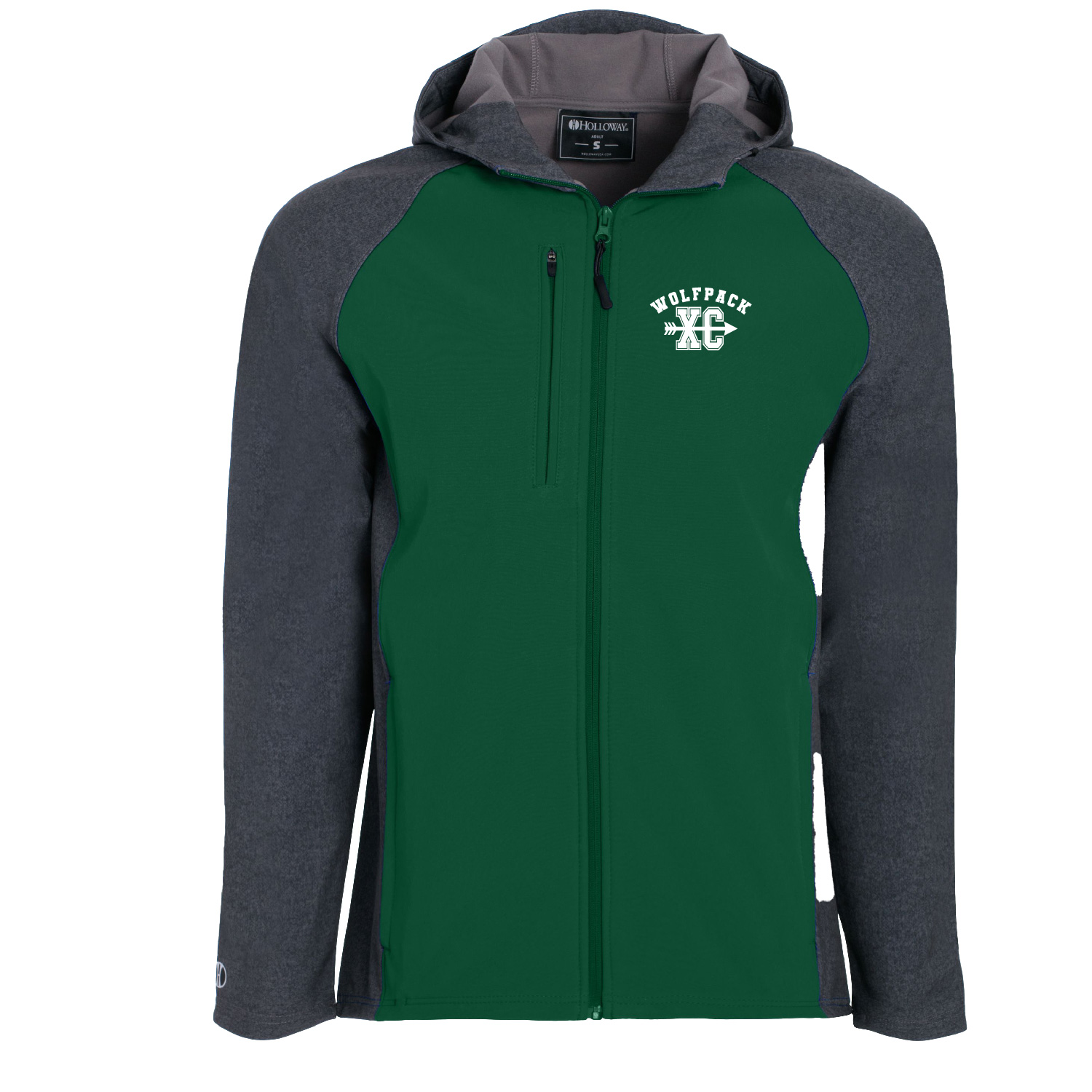 CSP Cross Country – Raider Hooded Soft Shell Jacket – Dark Green/Carbon product image