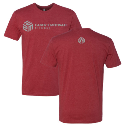 E2M – Next Level Short Sleeve Shirt – Cardinal product image