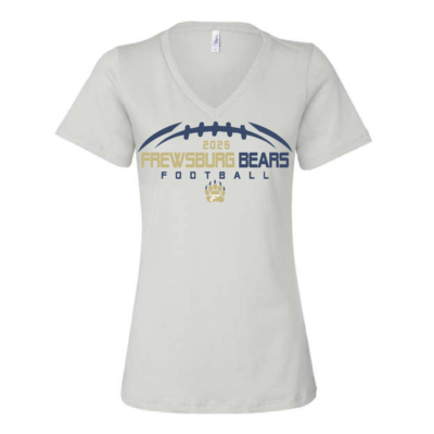 Frewsburg Football- White Ladies Cotton V-Neck product image