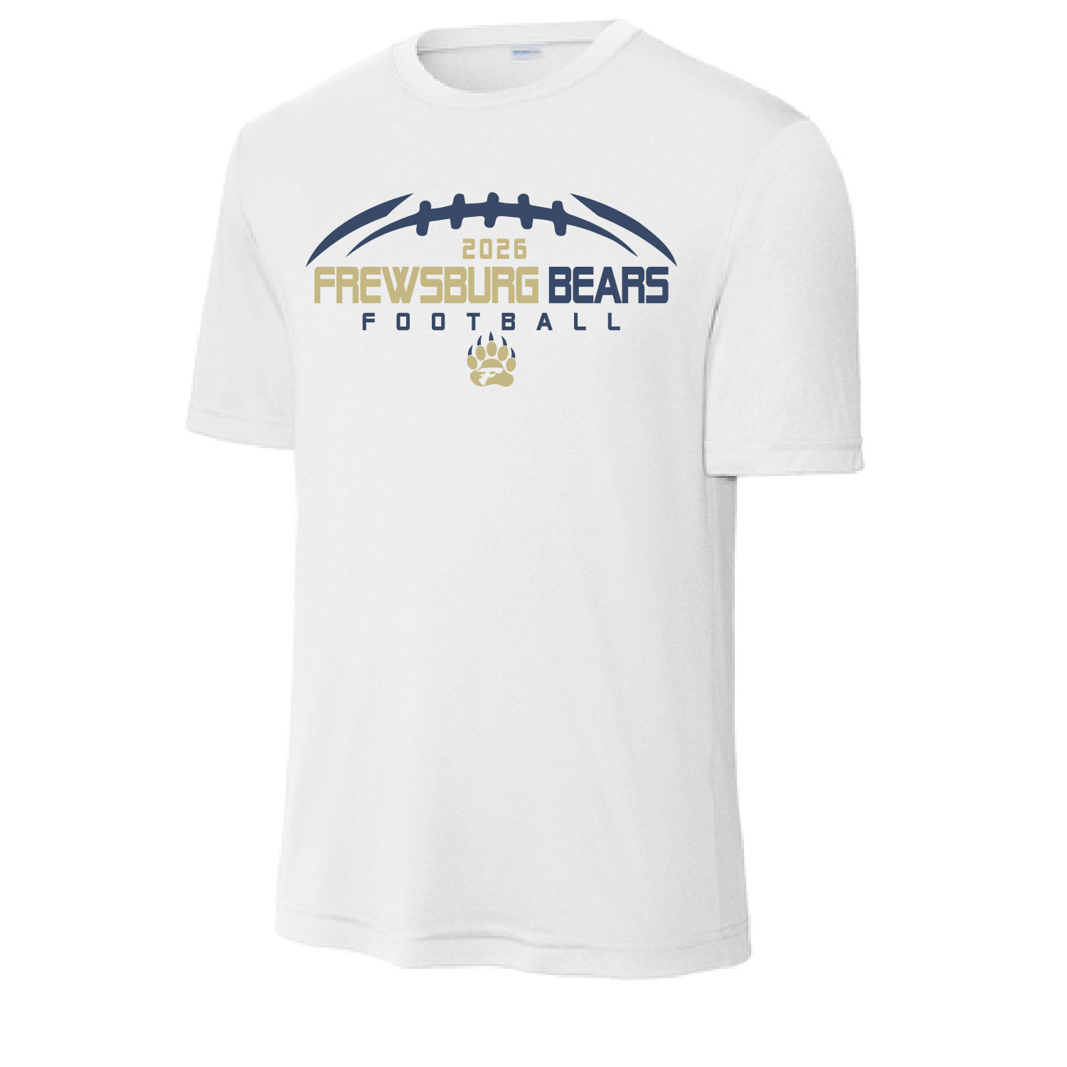 Frewsburg Football- White Poly Short Sleeve T-Shirt product image