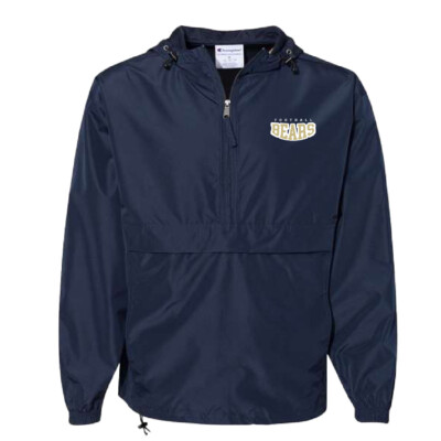 Frewsburg Football – Champion Hooded Packable Quarter-Zip Jacket – Navy – Embroidered product image
