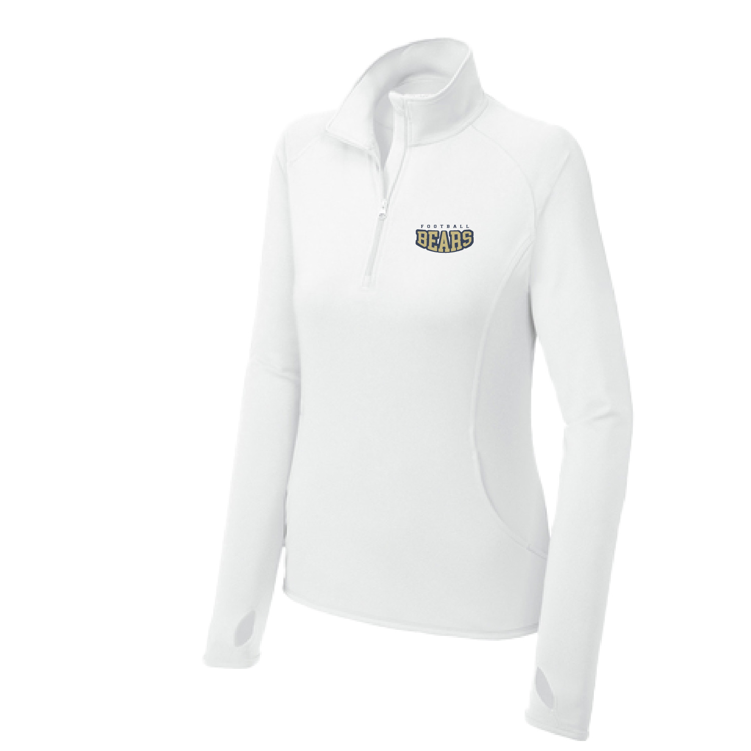 Frewsburg Football – Ladies White Quarterzip- Embroidered product image