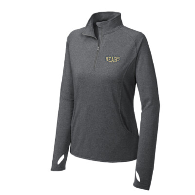 Frewsburg Football – Ladies Charcoal Gray Heather Quarterzip- Embroidered product image