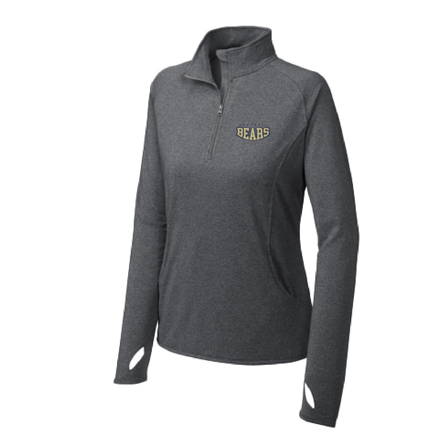 Frewsburg Football – Ladies Charcoal Gray Heather Quarterzip- Embroidered product image