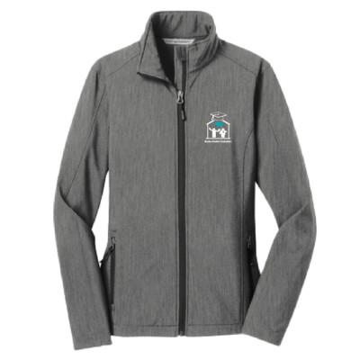 Brocton Teachers’ Association – Women’s Core Soft Shell Jacket – Pearl Grey Heather – Embroidered product image