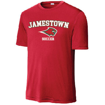 Jamestown Girls Soccer – Poly Short Sleeve Shirt – Red product image