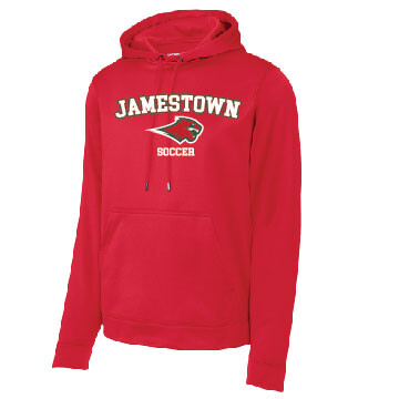 Jamestown Girls Soccer – Poly Hooded Sweatshirt – Red product image