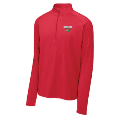 Jamestown Girls Soccer – Quarter zip pullover- Red EMBROIDERED product image