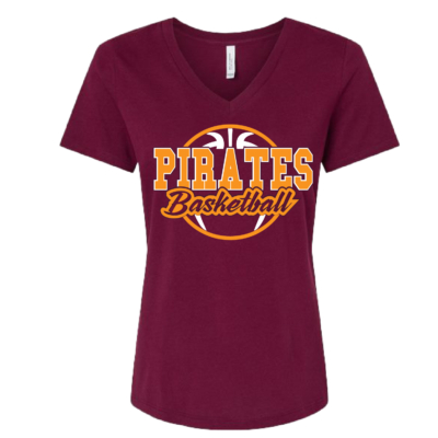 Clymer Basketball - Ladies V-Neck Short Sleeve Shirt