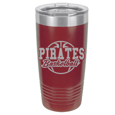 Clymer Basketball - 20 Ounce Maroon Tumbler - Engraved