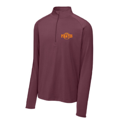 Clymer Basketball – Poly/Spandex Quarter Zip – Embroidered – Maroon product image
