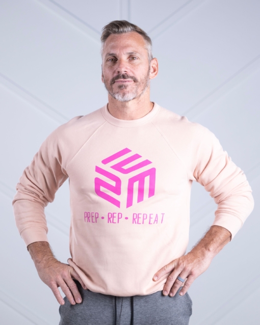 E2M - Cotton Crewneck Sweatshirt - Peach - Prep-Rep-Repeat