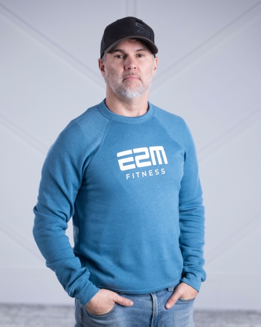 E2M - Cotton Crewneck Sweatshirt - Heather Deep Teal