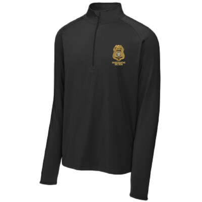 Jamestown Police Dept. – Stretch Poly 1/4-Zip Pullover – Black product image