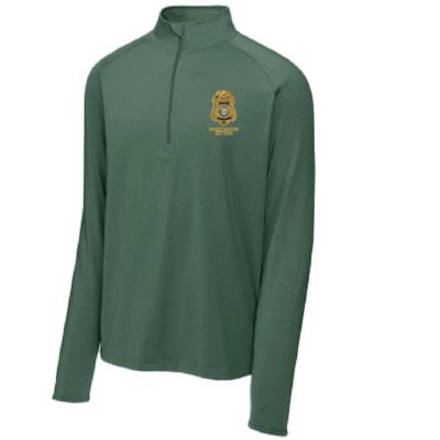 Jamestown Police Dept. – Stretch Poly 1/4-Zip Pullover – Forest Green product image