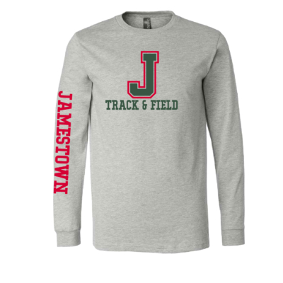 Jamestown Track – Bella Ringspun Long Sleeve Shirt – Athletic Heather product image