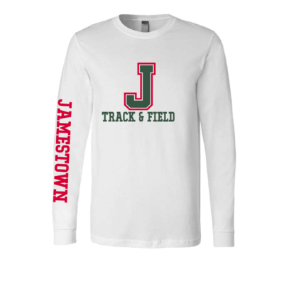 Jamestown Track – Bella Ringspun Long Sleeve Shirt – White product image