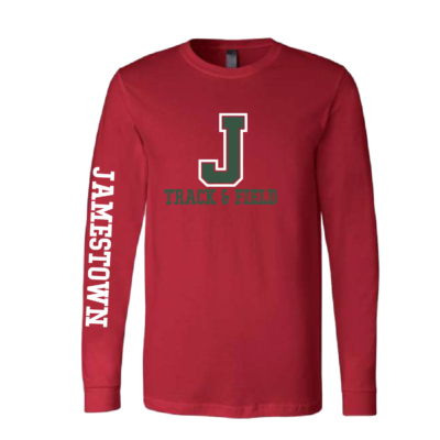 Jamestown Track – Bella Ringspun Long Sleeve Shirt – Red product image