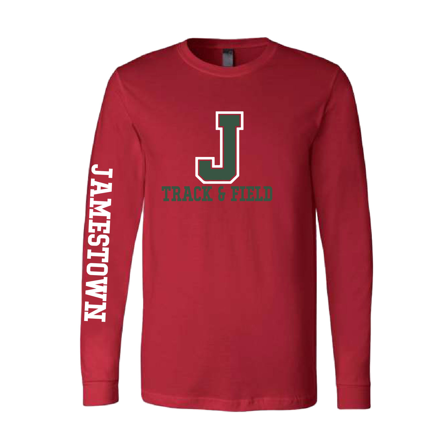 Jamestown Track – Bella Ringspun Long Sleeve Shirt – Red product image