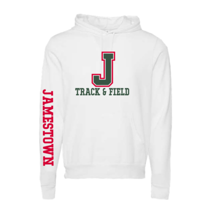 Jamestown Track – Bella Unisex Sponge Fleece Hoodie – White product image