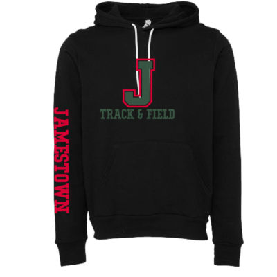 Jamestown Track – Bella Unisex Sponge Fleece Hoodie – Black product image