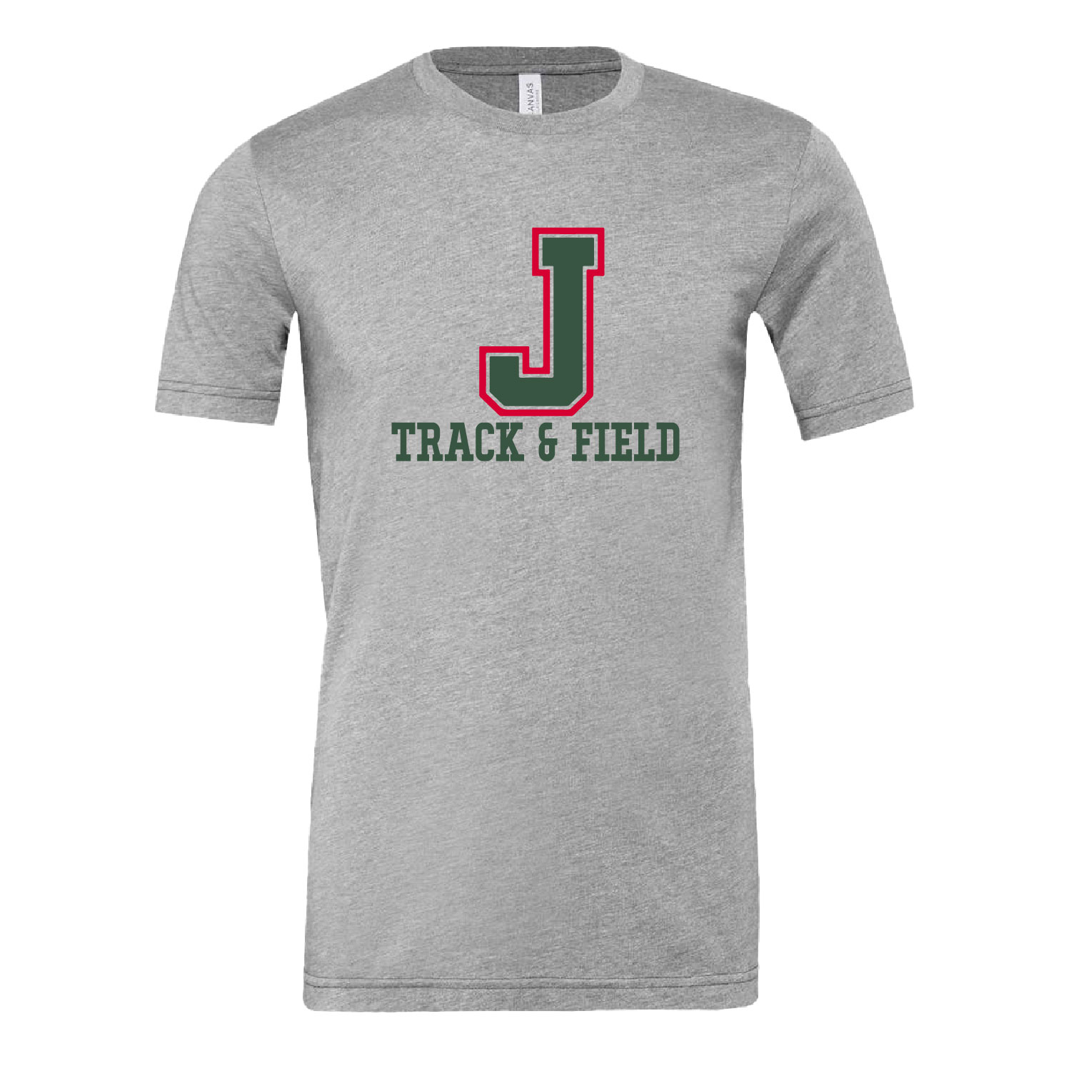 Jamestown Track – Bella Ringspun Short Sleeve Shirt – Athletic Heather product image