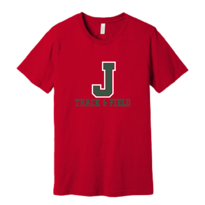 Jamestown Track – Bella Ringspun Short Sleeve Shirt – Red product image
