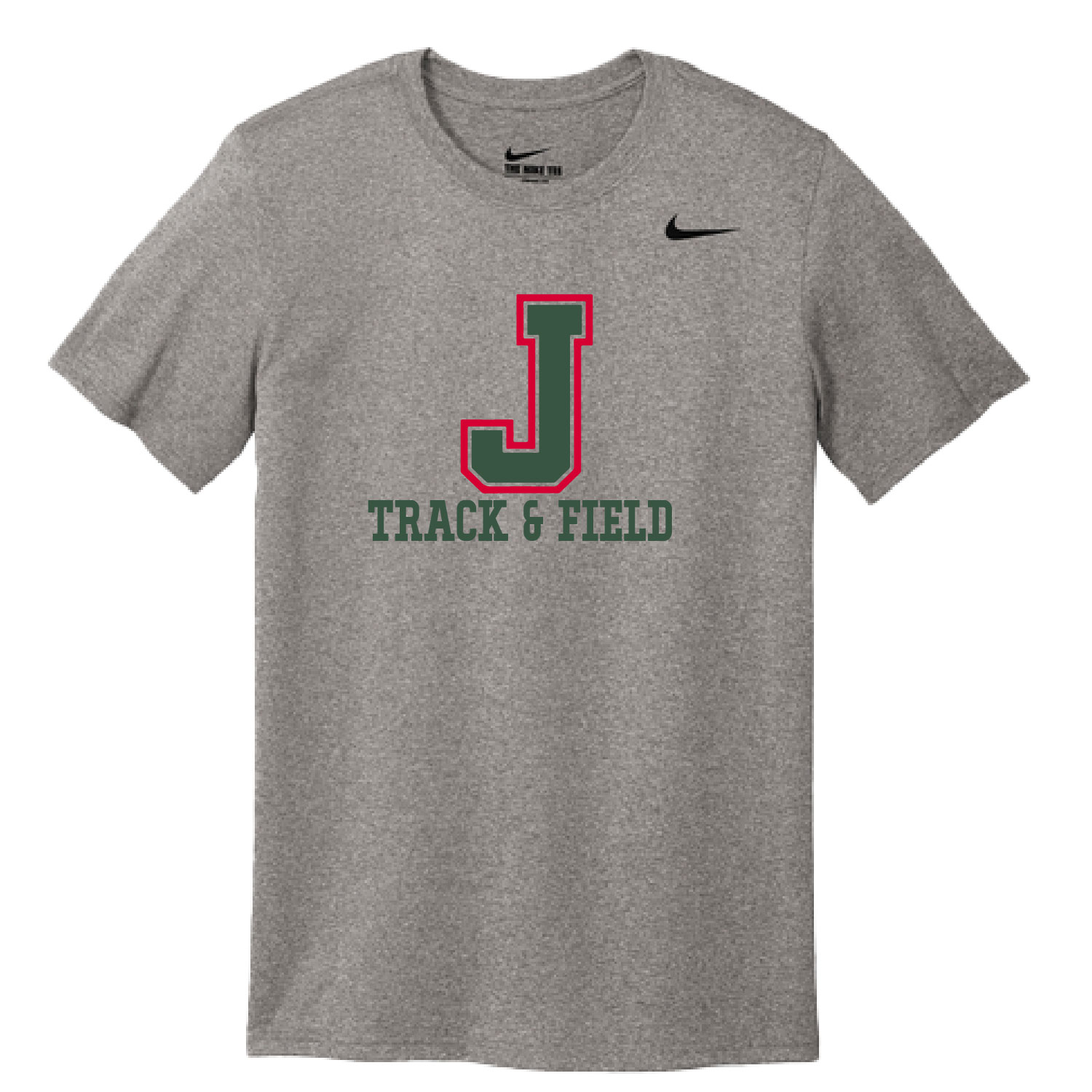 Jamestown Track – Nike Swoosh Sleeve Tee – Carbon Heather product image