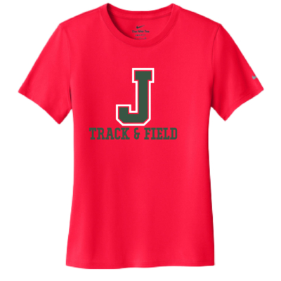 Jamestown Track – Ladies Nike Swoosh Sleeve Tee – University Red product image