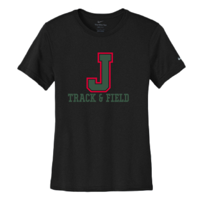 Jamestown Track – Ladies Nike Swoosh Sleeve Tee – Black product image