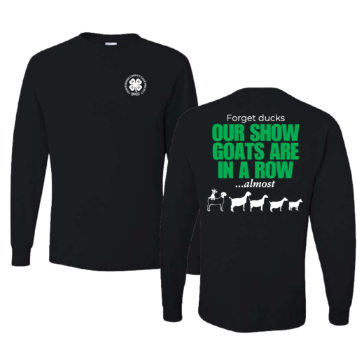 4H Goat Project - Cotton Long Sleeve Shirt - Black