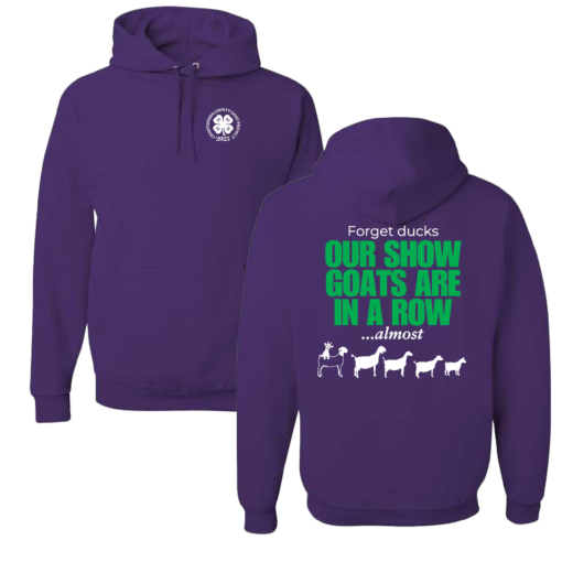 4H Goat Project - Cotton Hooded Sweatshirt - Purple