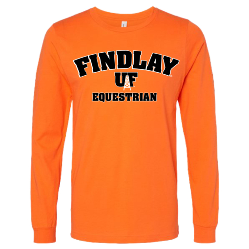 University of Findlay Equestrian - Bella Cotton Long Sleeve Shirt - Orange