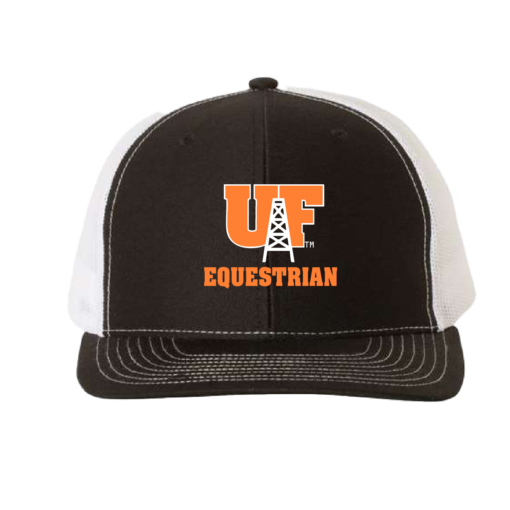 University of Findlay Equestrian -Meshback Trucker Cap - Black/White